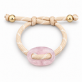 Blush Marbled Link Cord Bracelet