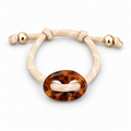 Tortoise Marbled Link Cord Bracelet
