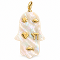 Mother of Pearl Hamsa Pendant