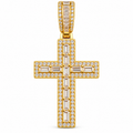 Baguette Crystal Cross Pendant