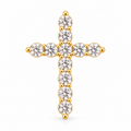 Round Crystal Cross Pendant