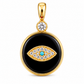 Black & Crystal Evil Eye Pendant