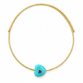 Gold Sparkle Heart Magnetic Necklace