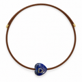Brown Cord Magnetic Heart Necklace