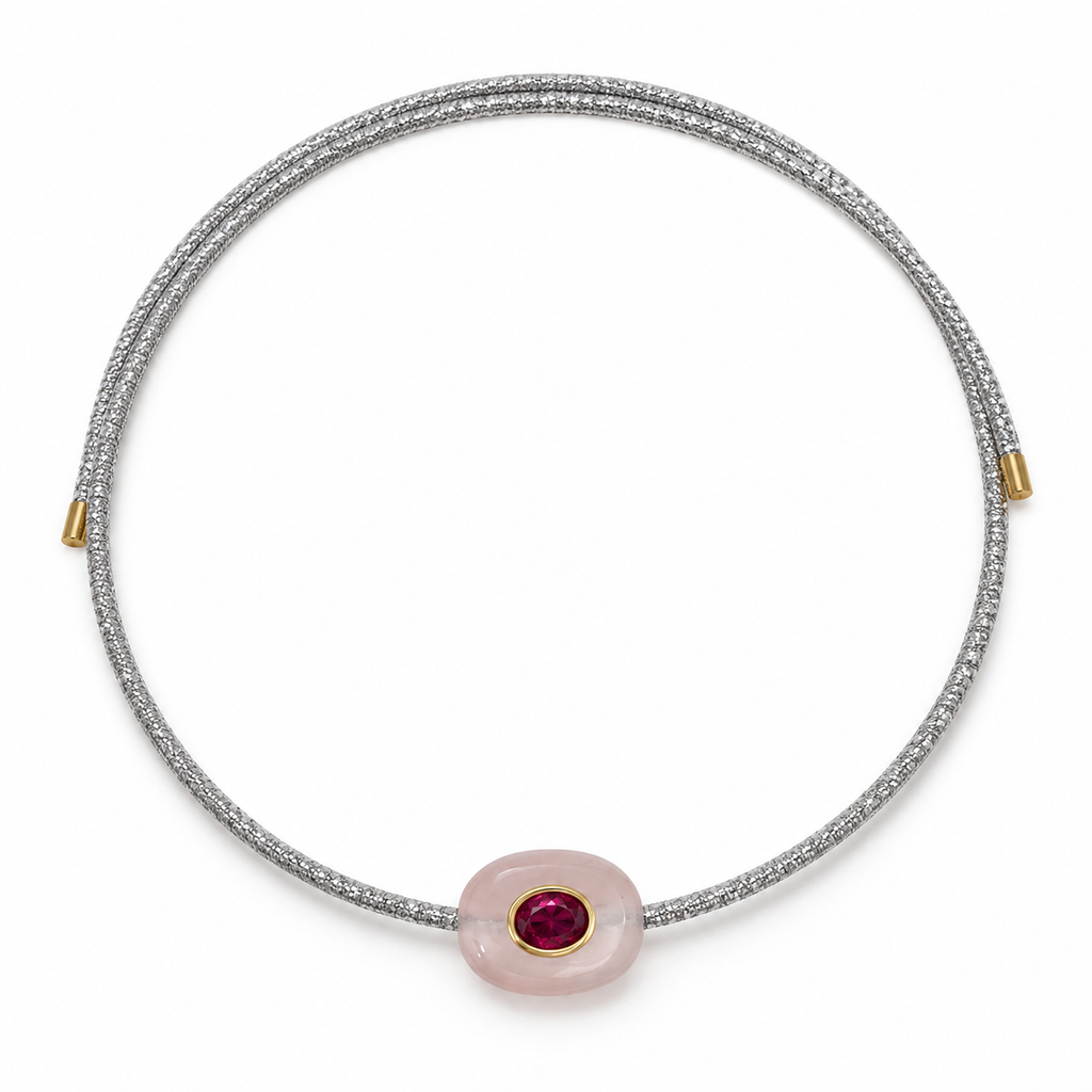 Silver Sparkle Magnetic Necklace