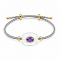 Clear Quartz & Purple Gemstone Bracelet