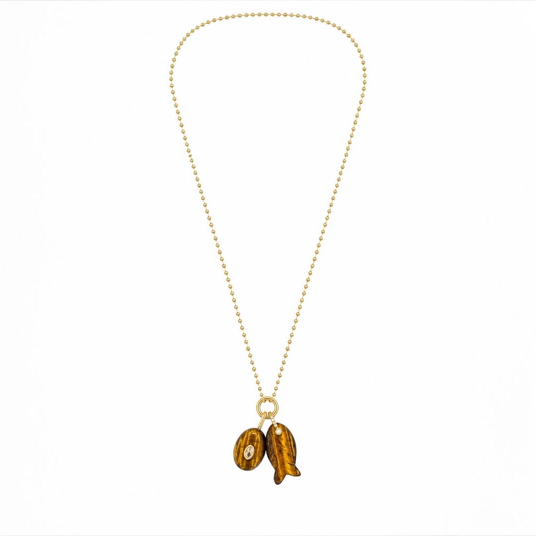 Tiger Eye Charm Necklace