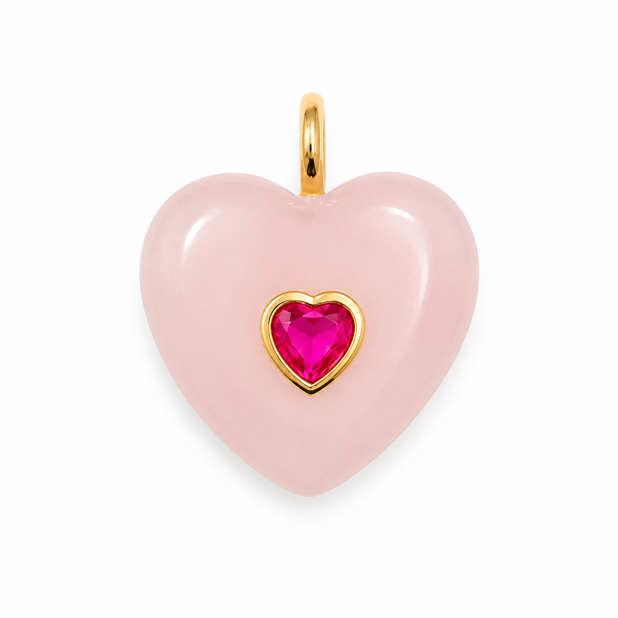 Rose Quartz Heart Pendant