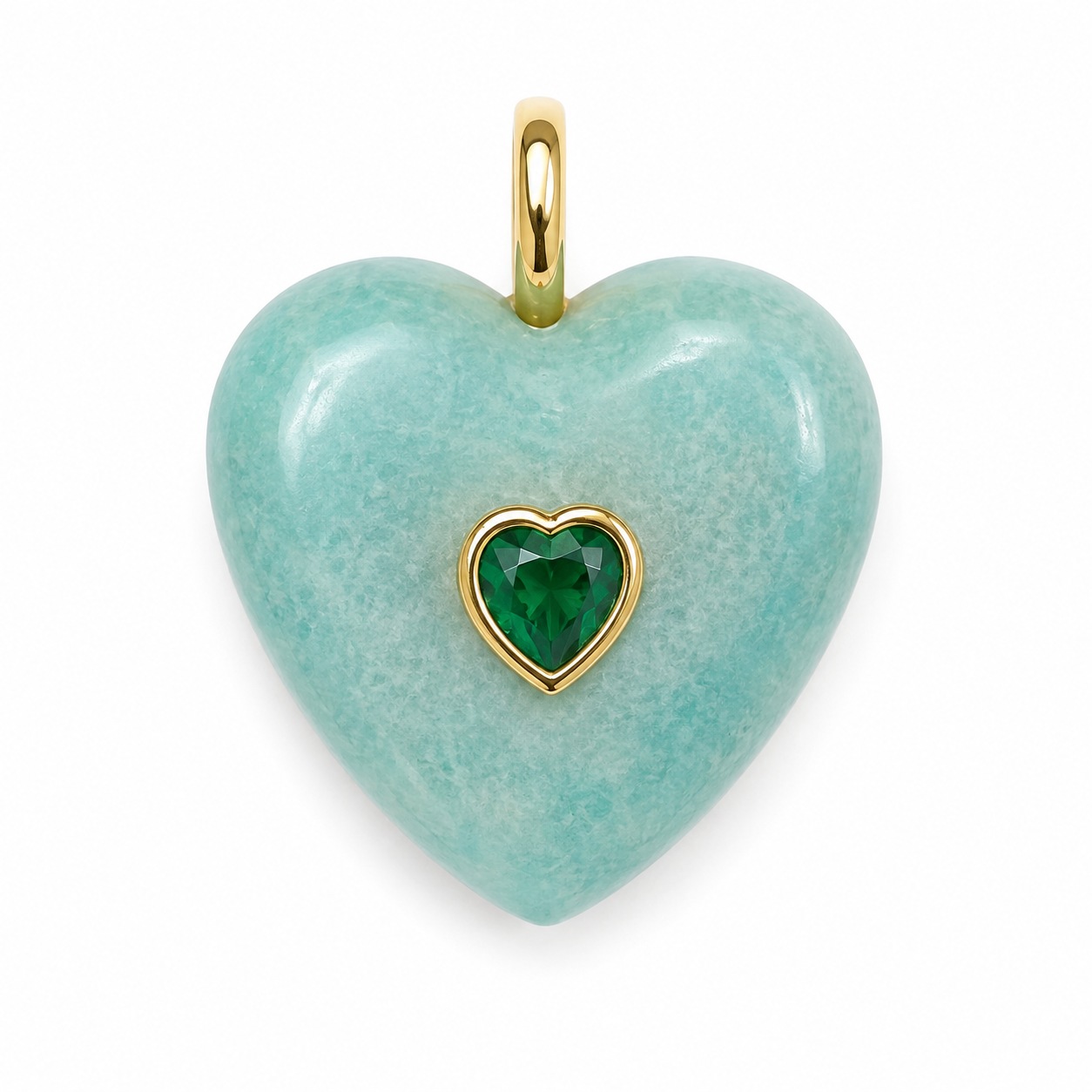 Amazonite Heart Pendant