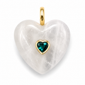 Clear Quartz Heart Pendant