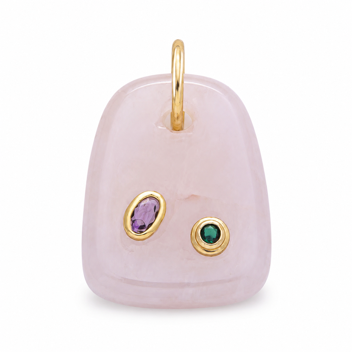 Rose Quartz Rectangular Pendant