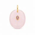Rose Quartz Oval Gemstone Pendant