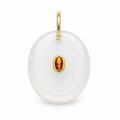 Clear Quartz Oval Gemstone Pendant