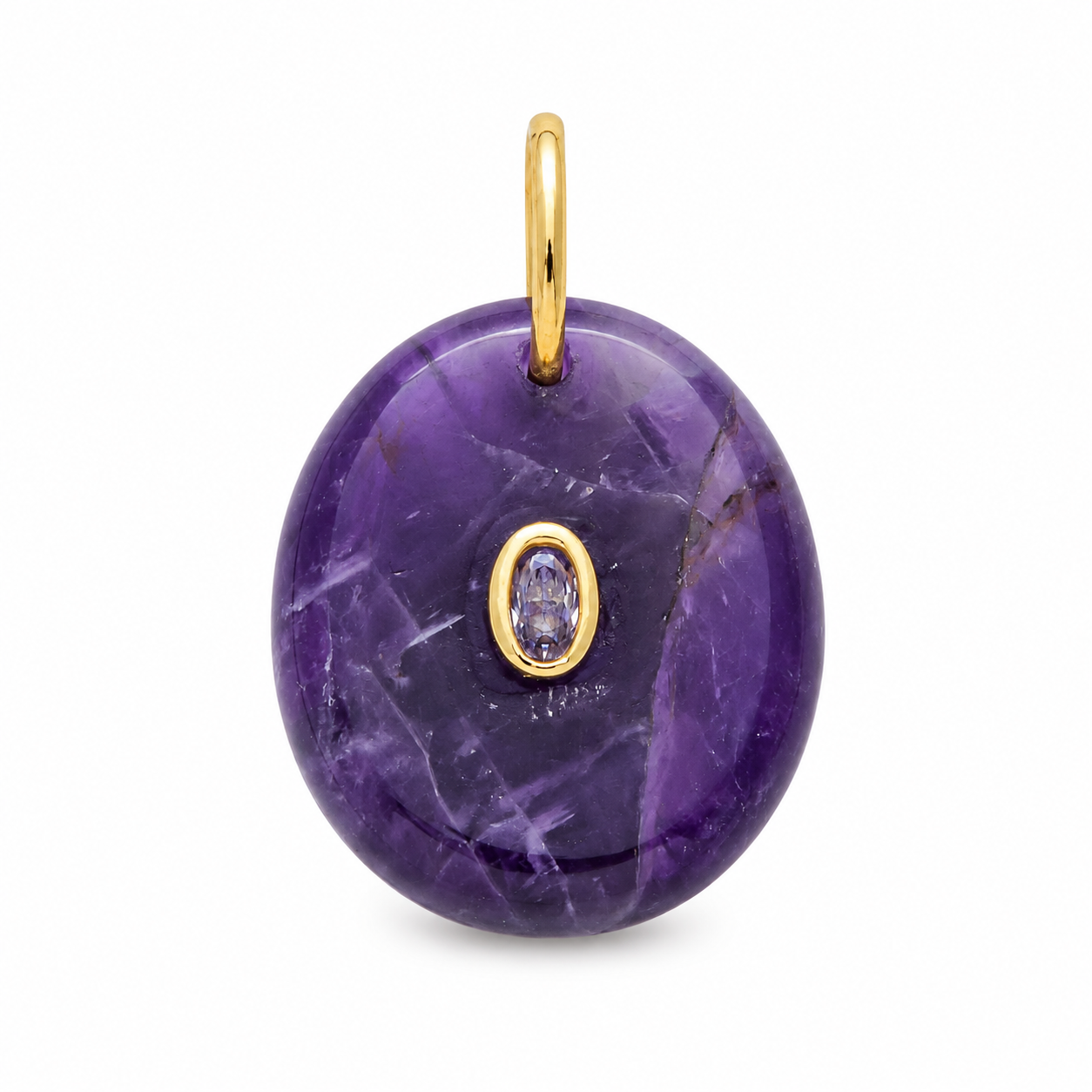 Amethyst Oval Gemstone Pendant