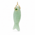 Green Aventurine Fish Pendant