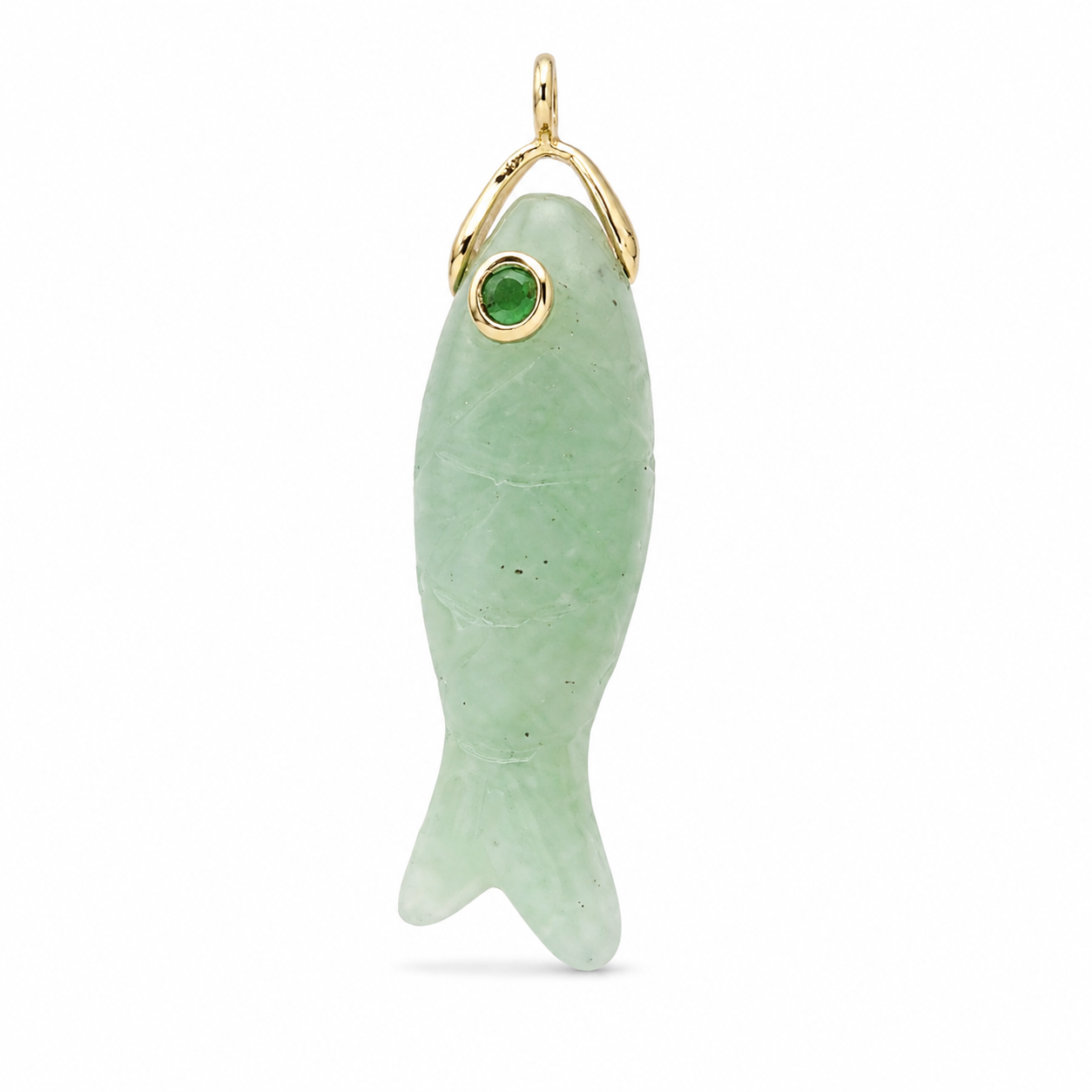 Green Aventurine Fish Pendant