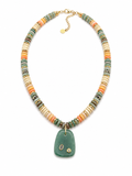 Green Aventurine Mixed Gemstone Pendant Necklace