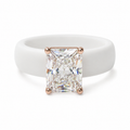 Radiant CZ White Silicone Ring