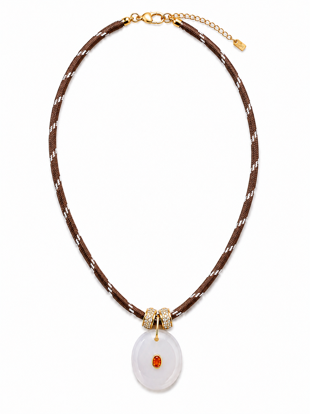 Clear Quartz Pendant Cord Necklace