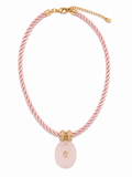 Blush Rose Quartz Cord Necklace