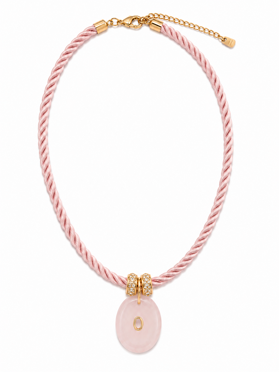 Blush Rose Quartz Cord Necklace