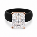 Radiant CZ Black Silicone Ring