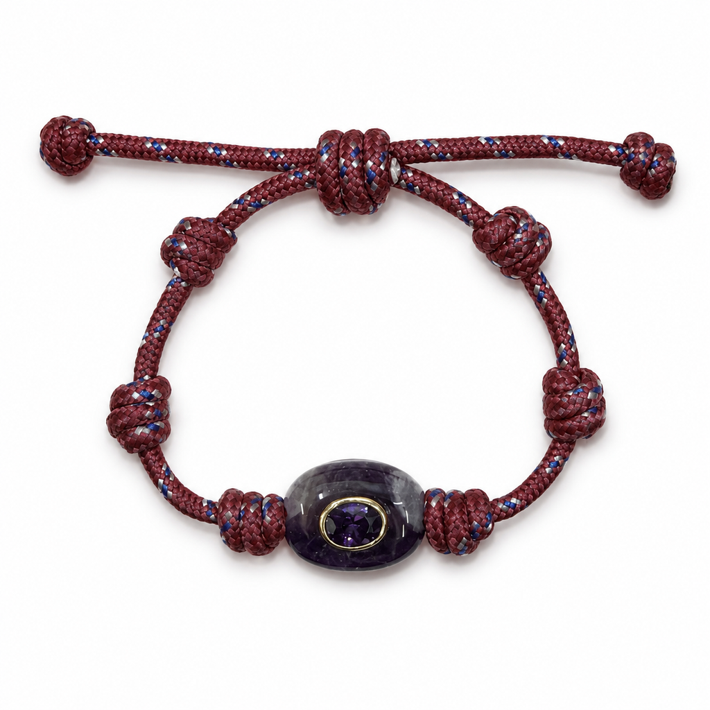 The Amethyst Paracord Knot Bracelet