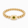 Ivory Gemstone Beaded Bracelet