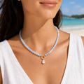 Blue Gemstone Teardrop Necklace
